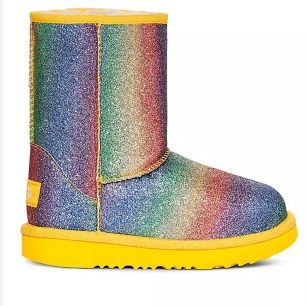 UGG Classic Glitter II Rainbow Boots size USA 5